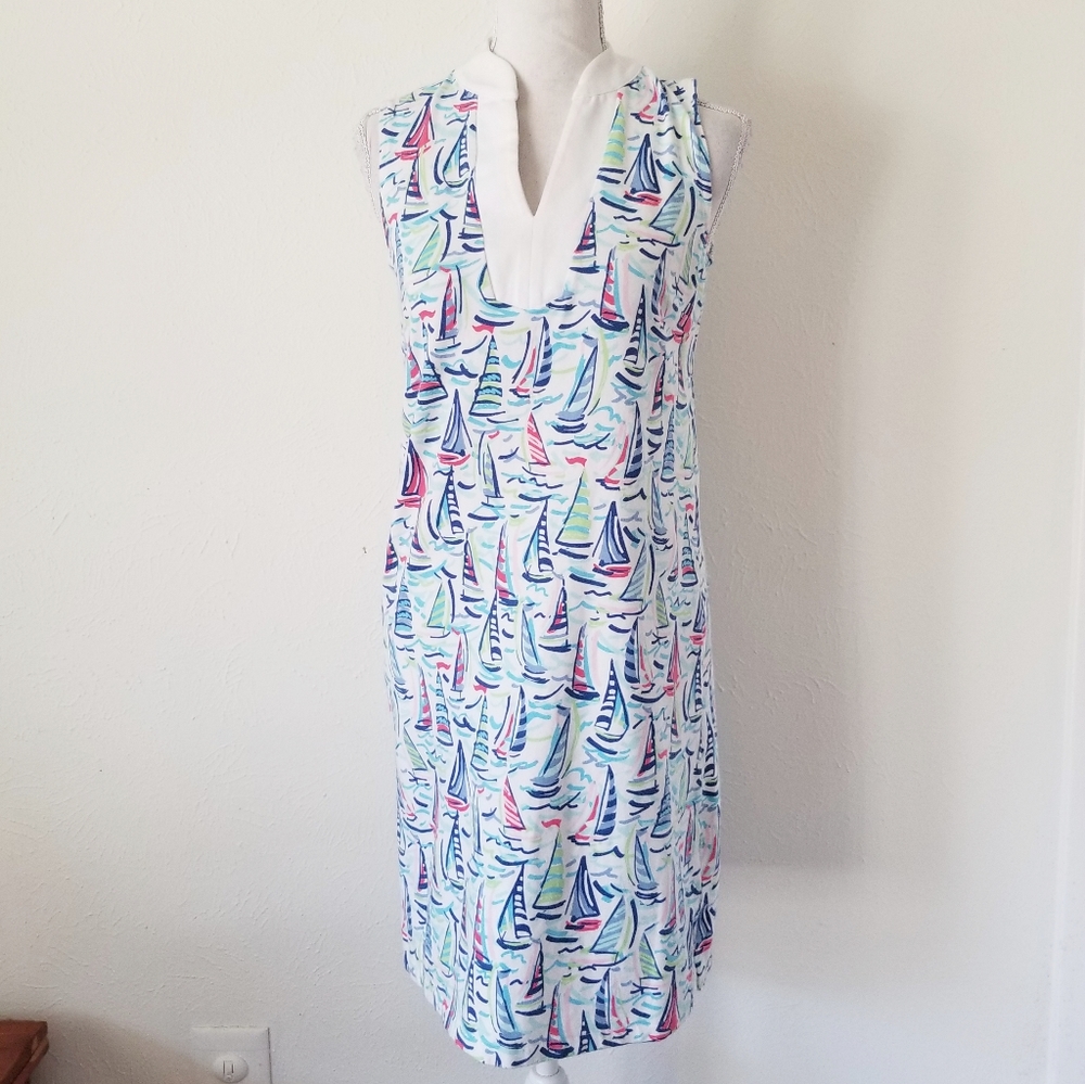 Talbots Sailboat Pullover Shift Dress P